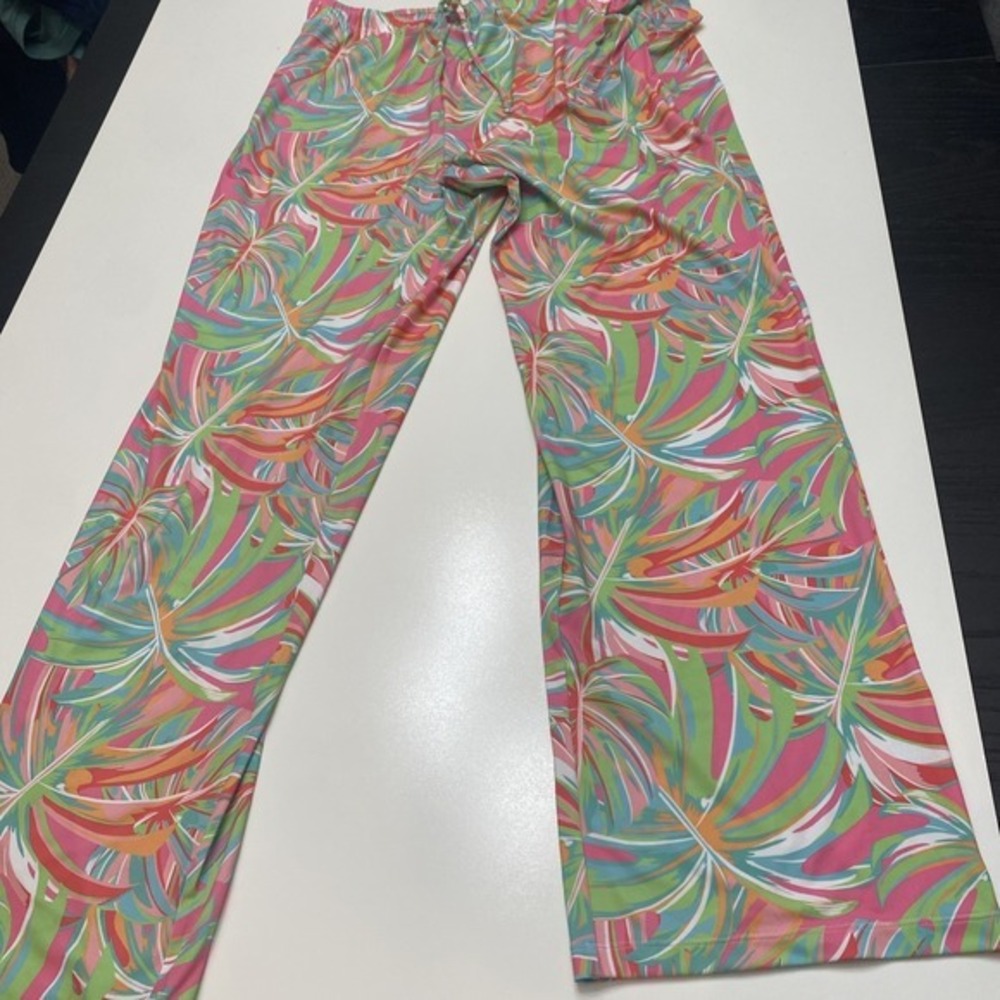 Vin & Lou Lounge Pants Women's Size Large Color splash Light Weight       828